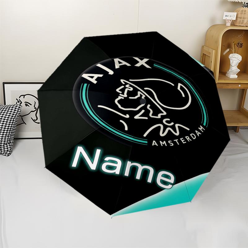 Custom Name Ajax Theme Automatic Umbrella, Lightweight & Portable, 8 Rib, Perfect for Outdoor Travel, Birthdays, Christmas, Gifts.
