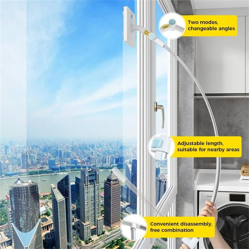 Household High-rise Window Glass Cleaning Brush Doublesided Glass Wiping Tools Suitable for Cleaning High-rise Window Cleaning