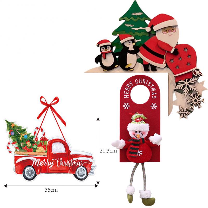 

Door Hanging Add Christmas Cheer Lovely Holiday Decorations New Year Party Pendant Easy To Carry Festive Christmas Gift