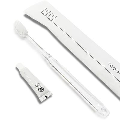 Engångstandborste 6g tub med tandkräm YL28 Y matt individuellt klar set om 50 (med vätska) väska, inslagen, handtag, (50)