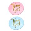 12/24pcs  Baby Gender Discovery Buttons Pin Practical Mom and Dad Become Gender Discovery Party Badges Set In Tinplate