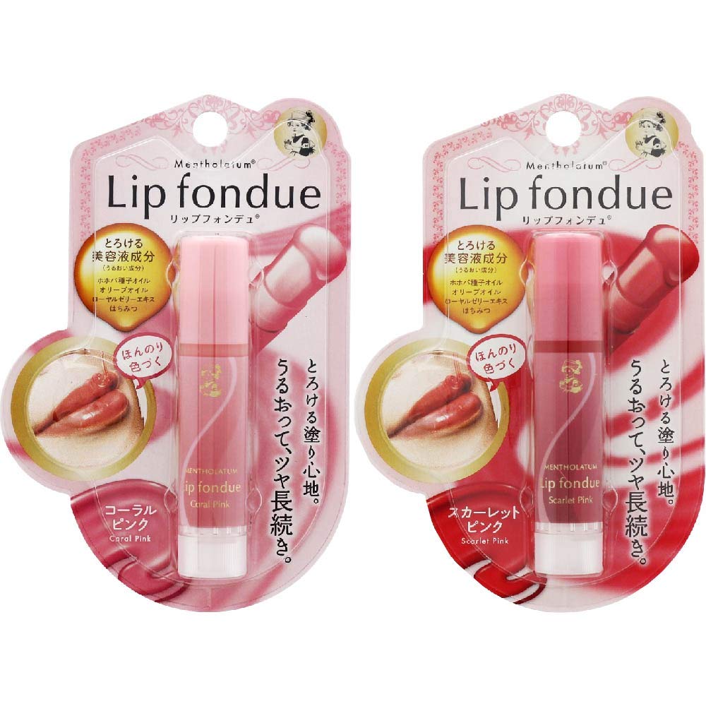 

Mentholatum Lip Fondue Алый Розовый Коралловый Розовый 4,2 г + 4,2 г