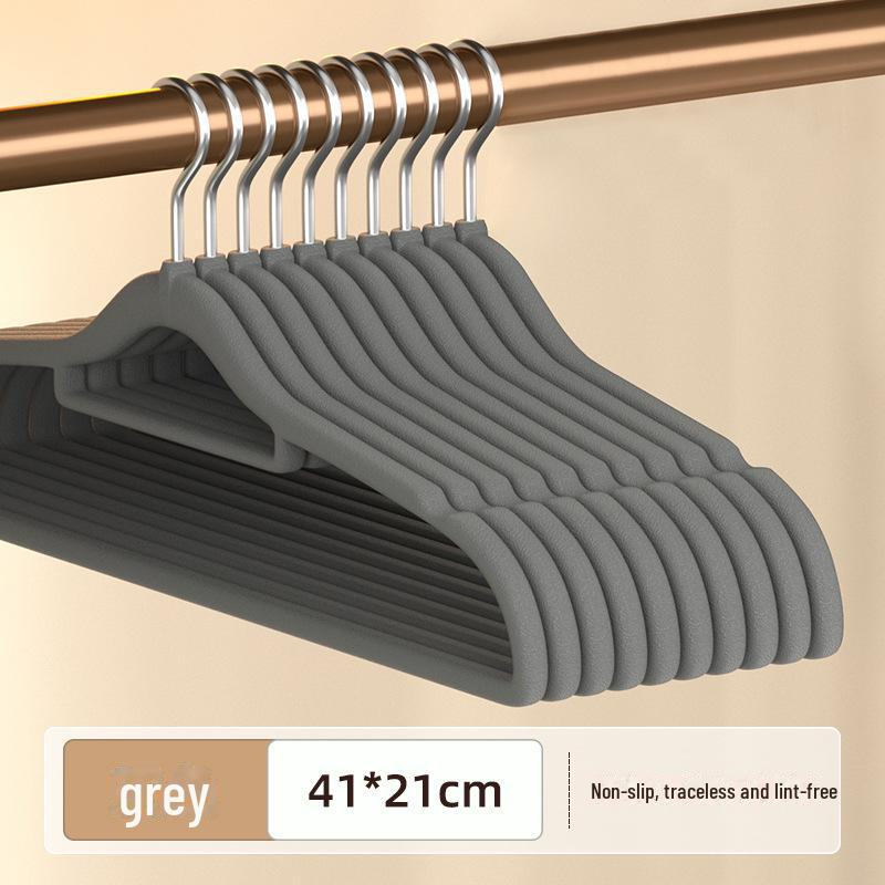 

Набір 100 вішалок для одягу з нековзним флокованим покриттям - Безслідні, з антиплечовим дизайном для організації гардеробу 10 pieces