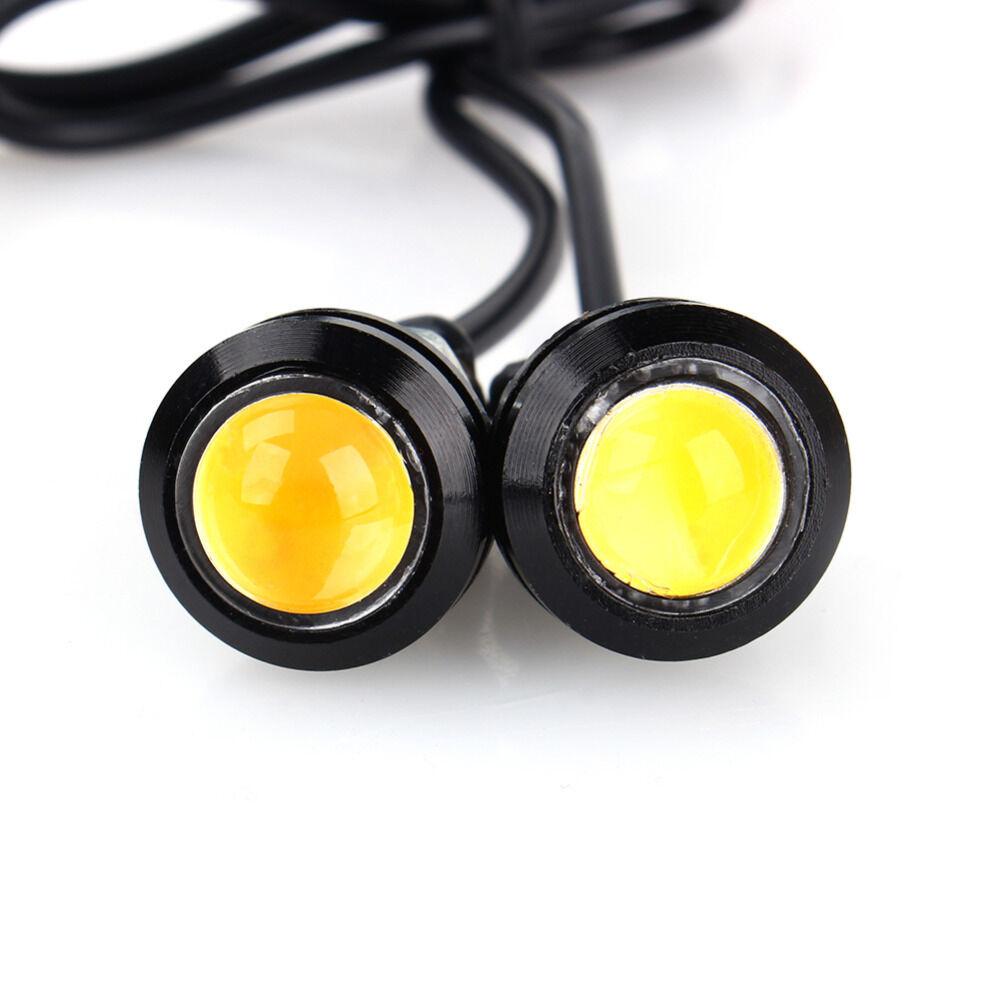 10Pcs 10W Eagle Eye Car DRL Daytime Running Backup Tail COB Light Bulb Amber LED