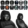 Holiday Car Decoration for Halloween 2Pcs Funny Headrest Covers Scary Faces Covers Seat Protectors Universal Breathable Auto Interior Accessories