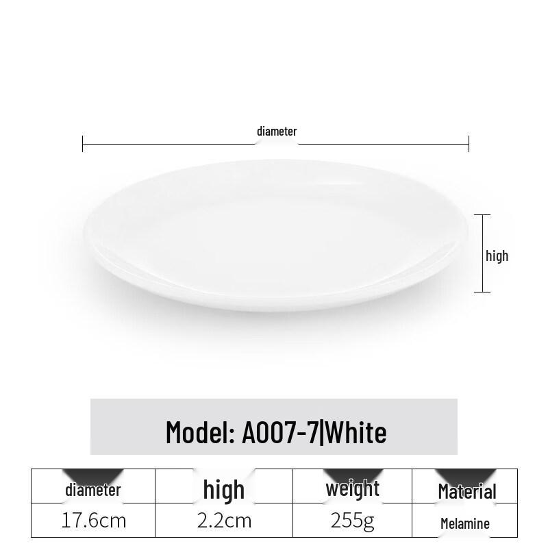 Melamine Imitation Porcelain Round Plate