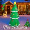 4.92FT Inflatable Toy Christmas Tree Candy Cane Xmas Yard Lawn Party Decorration with LED Lit Xmas Home Supplies Ornaments Gift