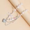 Dopamine Love Pendant Necklace Sweet Mori Collarbone Chain Xiaohongshu Bow Item Jewelry Women