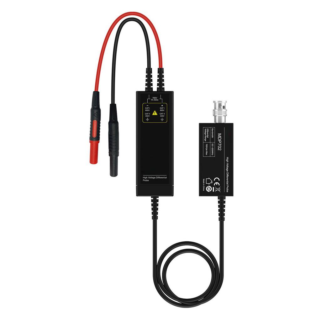 High Voltage Differential Probe 200Mhz 700V BNC Interface Dual Range Selection Oscilloscope Clip Probe 100‑240V US Plug