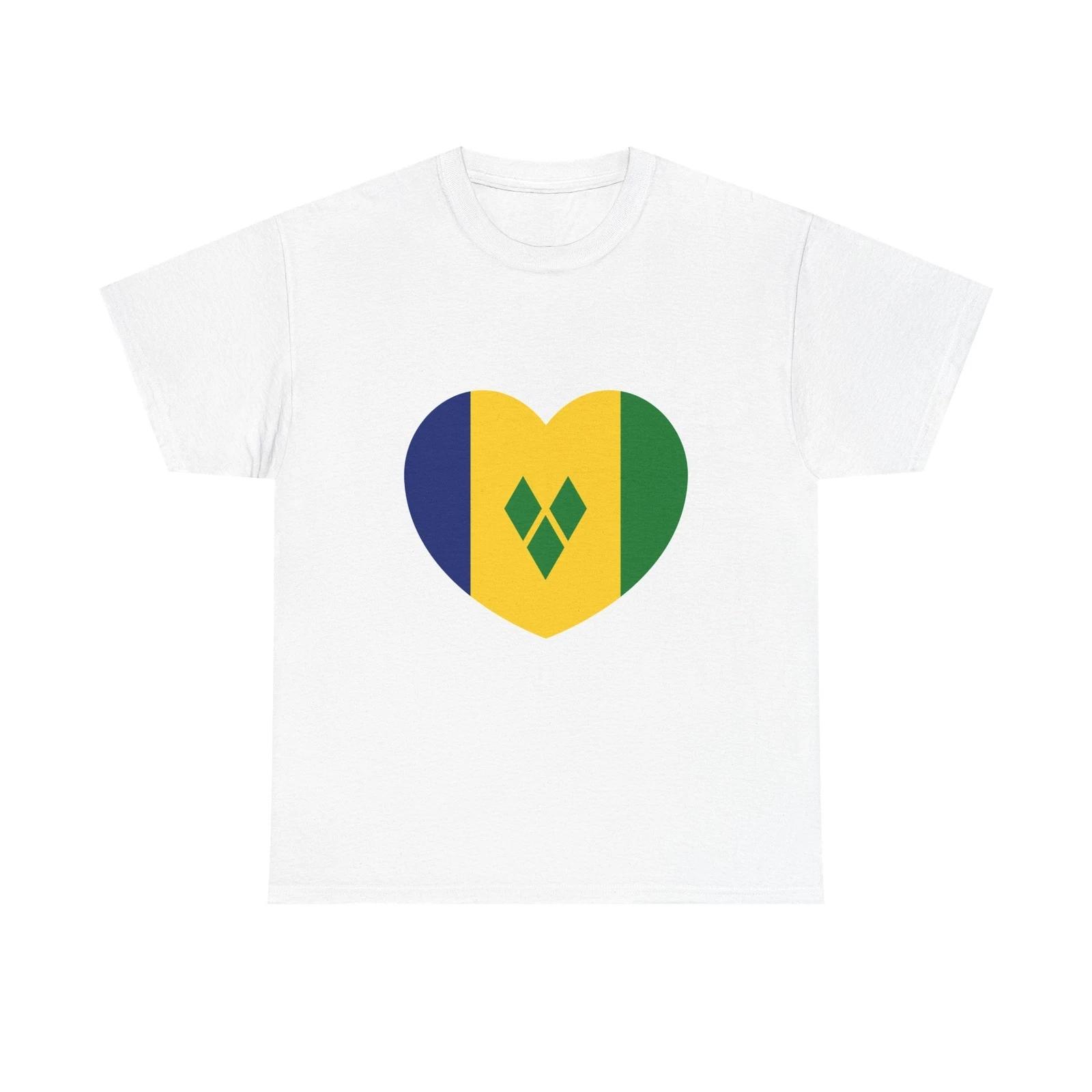Heart Flag of Saint Vincent and the Grenadines - T shirt XL