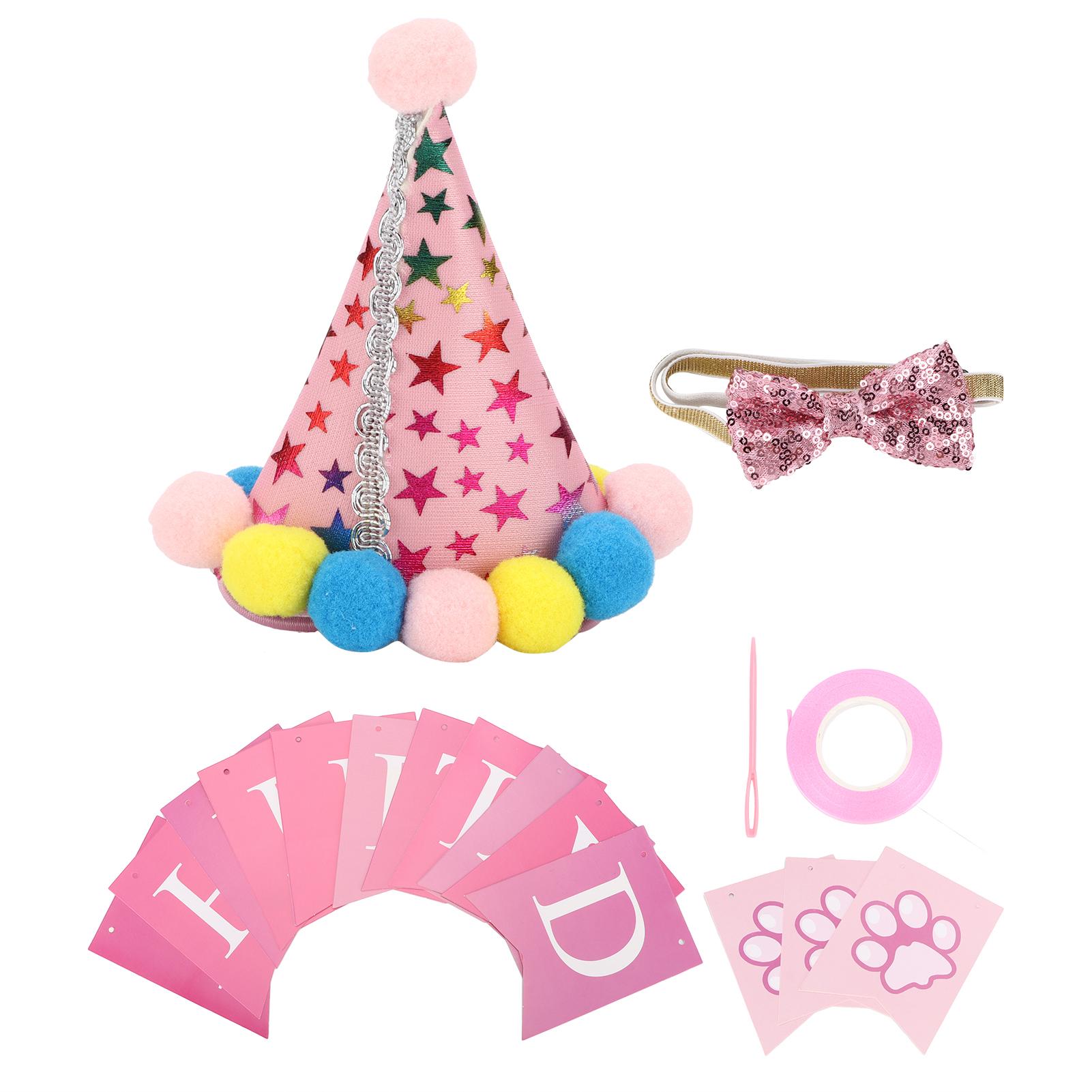 Dog Birthday Hat and Bow Tie   Pretty Soft Dog Birthday Supplies Decorations