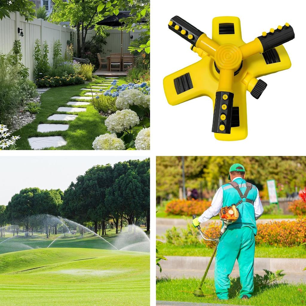 Lawn Sprinkler Garden Lawn Sprinkler Yard Sprinkler 360 Degree Rotating Irrigation System Adjustable water spray range For Garde