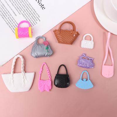 10pcs Dollhouse Electroplated Crown Necklace Earstuds Bracelets Earrings Pendant Pack Accessories Dressing Princess Doll Toy