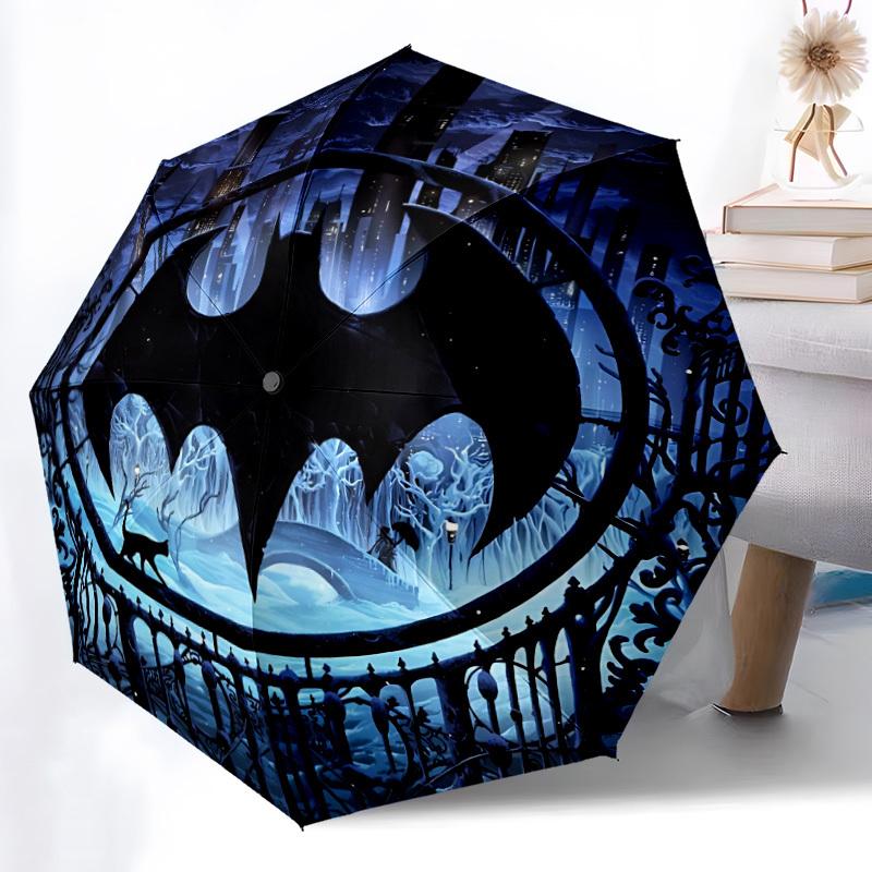 

1pc Batman Automatic Opening/Closing Folding Umbrella with 8 Ribs, Portable Sunshade Umbrella Birthday and Holidays gifts yy250105136