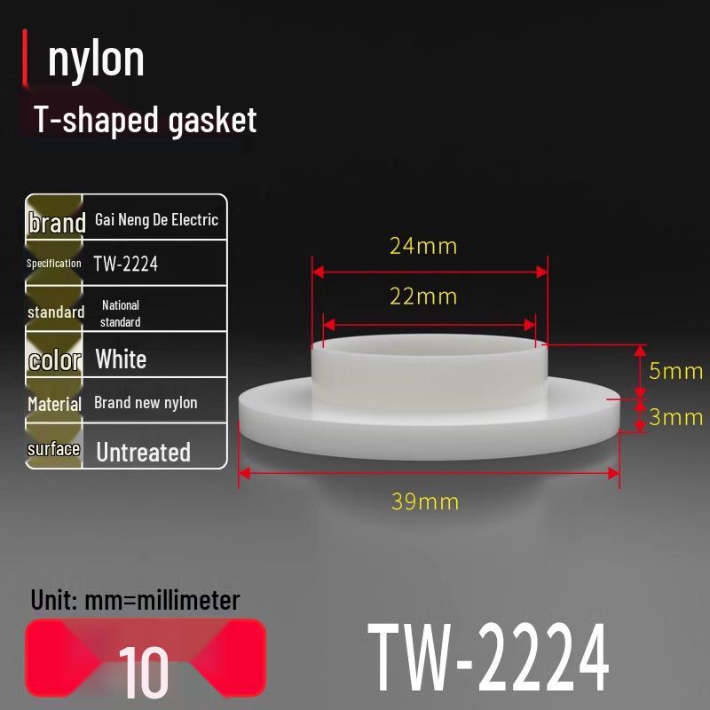 T-förmiger Nylon-Kunststoff-Dichtungsring und Schraubwellenhülse (Für dich: M2-M35)