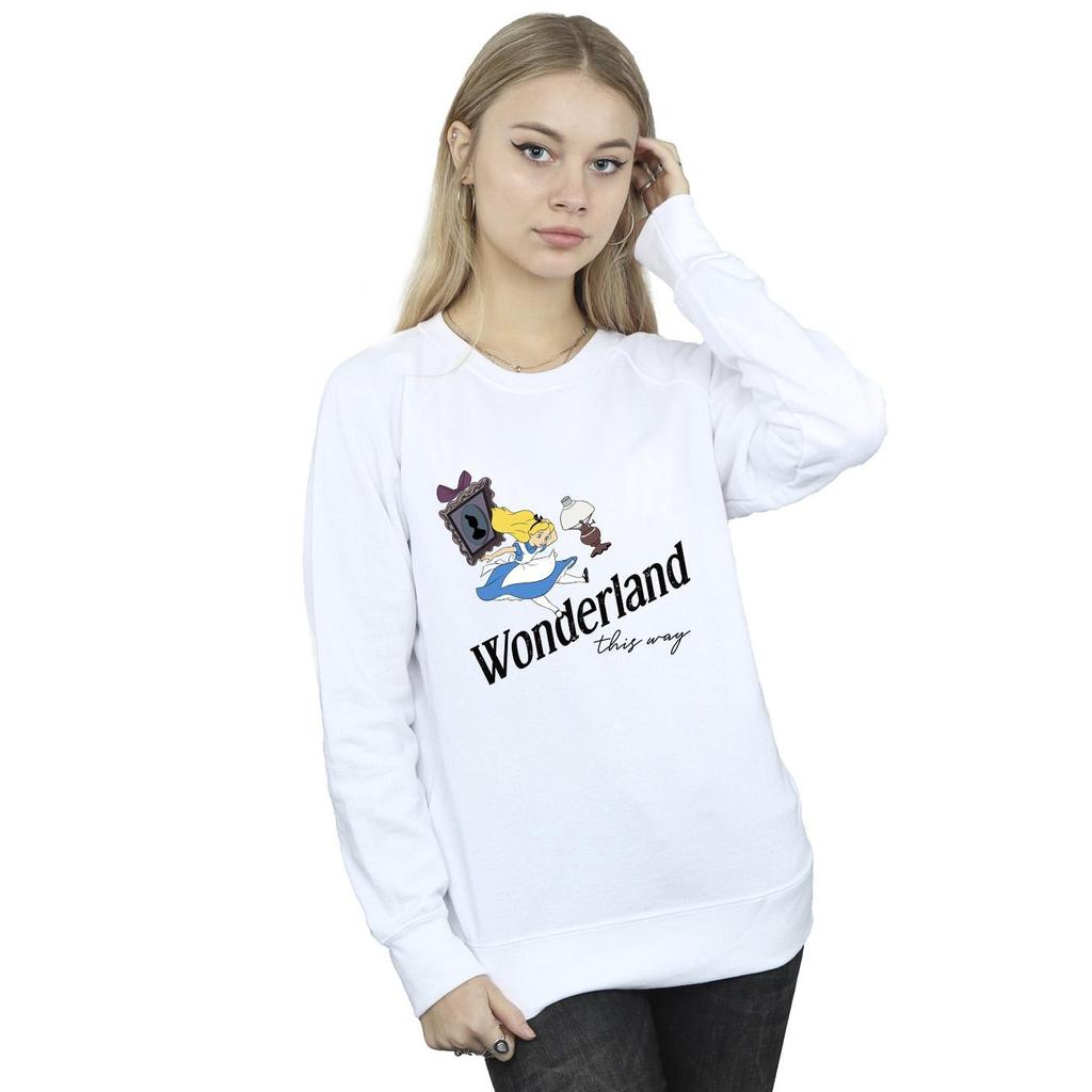 Disney Womens/Ladies Alice In Wonderland This Way Sweatshirt