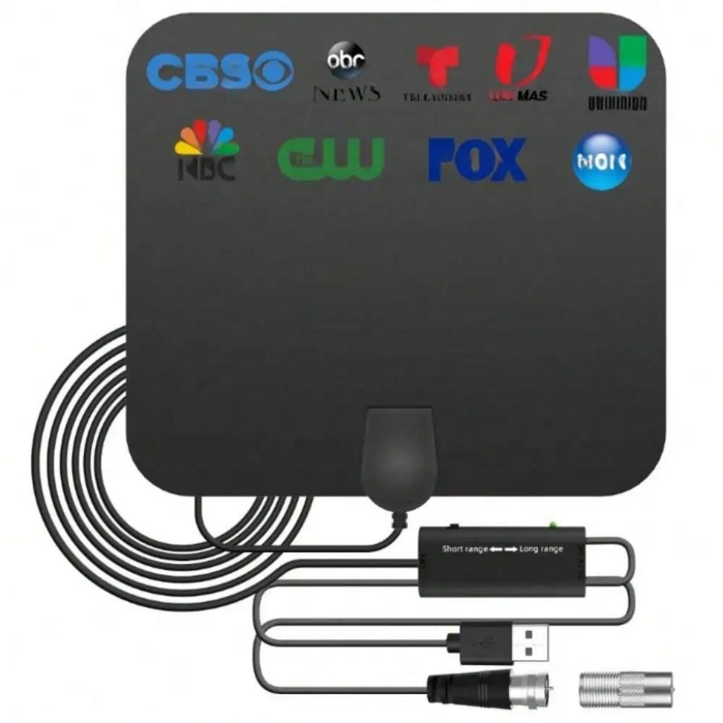 

Nueva Antena de TV HDTV 4K 1080p - Amplificador de Señal 3600 Millas para Interior чорний