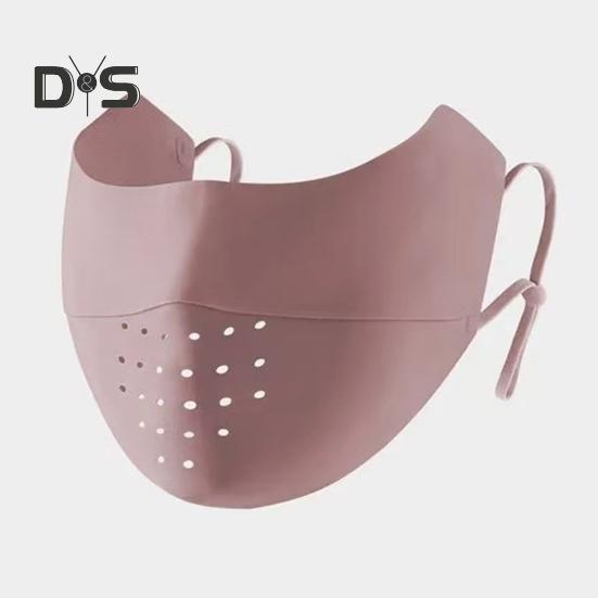 Gesichtsschutz, nahtlos, atmungsaktiv, mit Löchern, Sonnenschutz, 3D-Gesichtsschutz im schlanken Design, UPF 50, atmungsaktiver Gesichtsschutz aus Eisseidengewebe