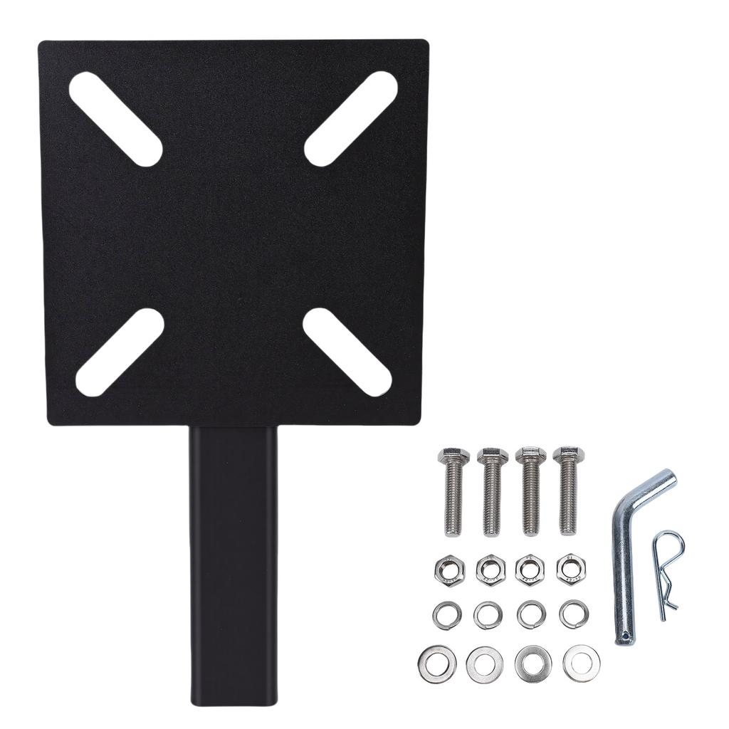Hitch Mount Vise Plate Truck Trailer Universal Receiver Table Bench Mount Fit Vice Stand for Pipe Winch Grill Chain