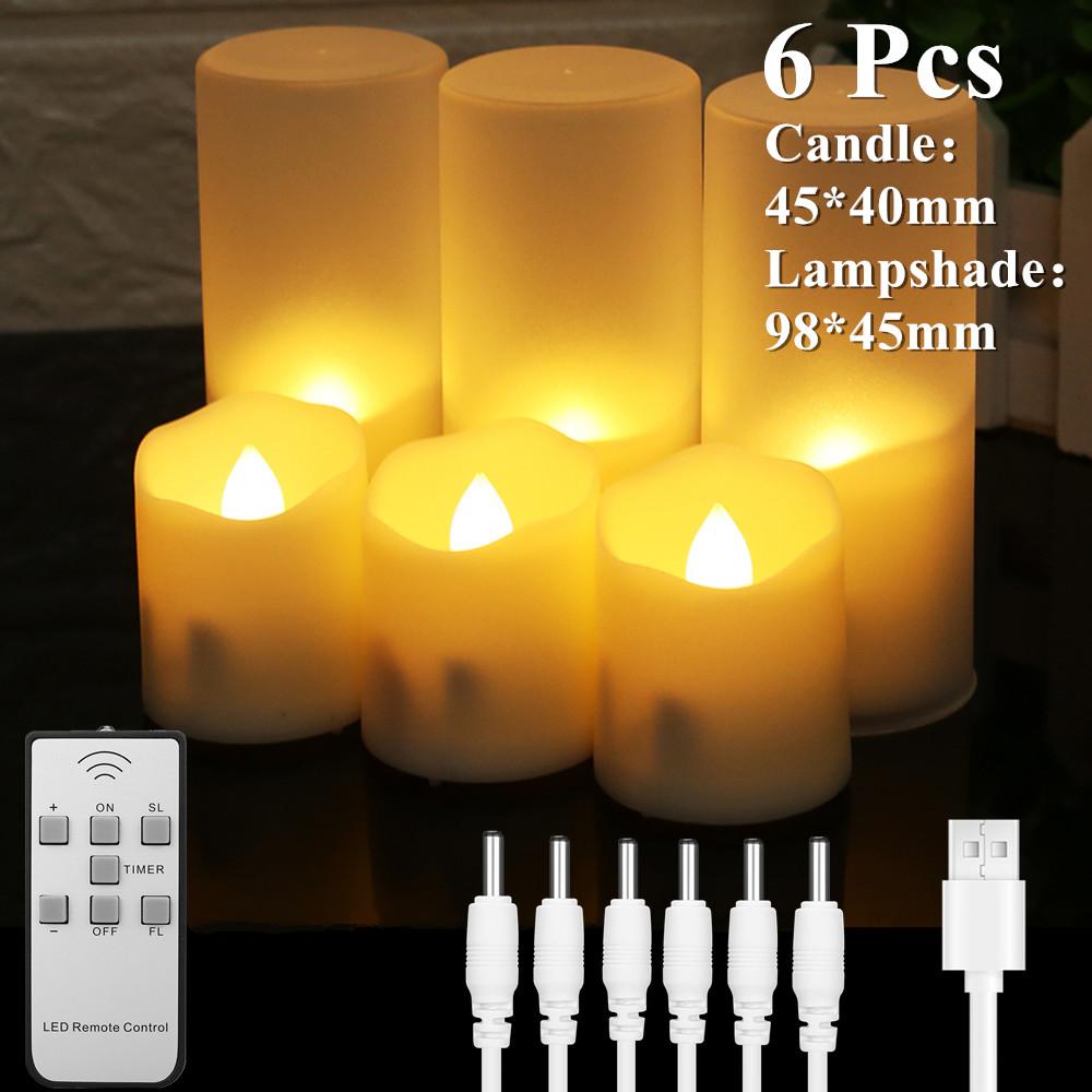 3/6/12Pcs Flameless LED Candles Tea Light Creative Lamp Battery Powered Home Wedding Birthday Party Decoration Lighting Dropship