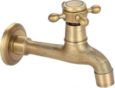 Wall Mounted Retro Copper Faucet Suitable for Kitchen Sink Mop Pool