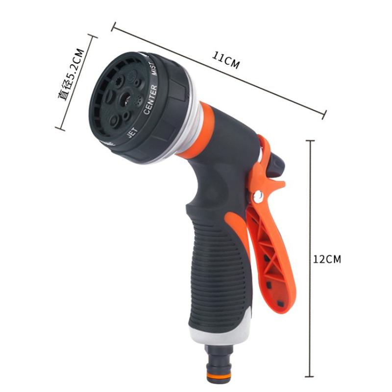 Watering Gun Garden 8 Modes High Pressure Sprayer Adjustable Irrigation Watering Nozzle for Plant Lawn Yard Watering Sprinkler