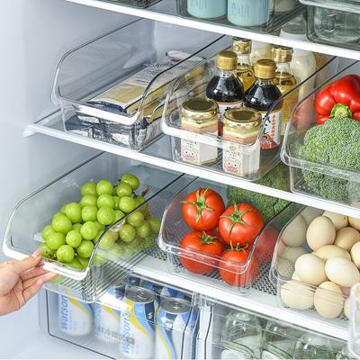 Organizator frigider Coș de depozitare pentru alimente Cutie de depozitare frigider Containere transparente pentru organizator de frigider Dulap de cămară congelator Organizator de bucătărie