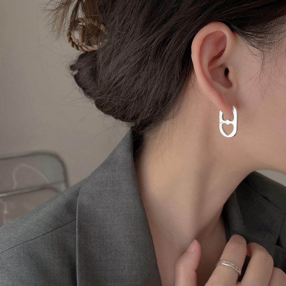 

Heart Fashion Design Lady Temperament Women Earrings Korean Style Earrings Copper Pig Nose Earrings