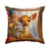 Christmas Theme Cushion Pillowcase Printed Polyester 40/45/50Cm Throw Pillowcover Decor Sofa Cushion Pillowslip Home Decor