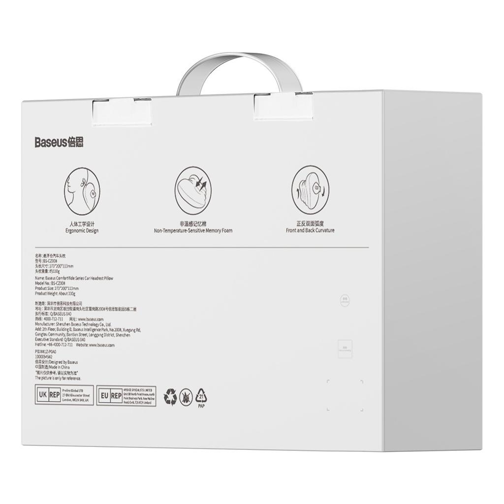 Baseus Ergonomic Auto Headrest Cushion - Sleek Black Design