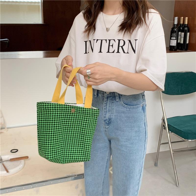 11 woolen bento bag commuting hand-held schoolgirl mommy lunch box bag