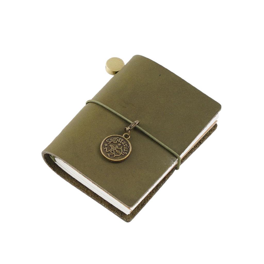 Cross-border Traveler's Mini Loose-leaf Cowhide Pocket Journal