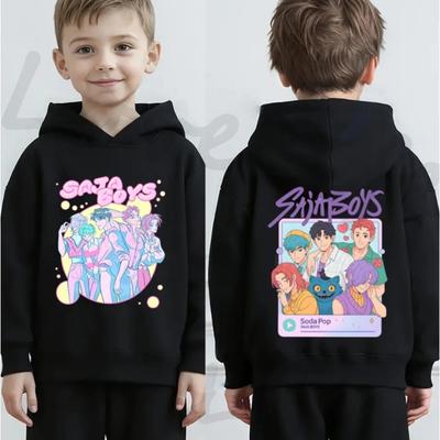 KPop Demon Hunters Saja Boys Printed Hoodies for Kids Autumn Fashion Funny Fans Gift Anime Pullover Hoodies