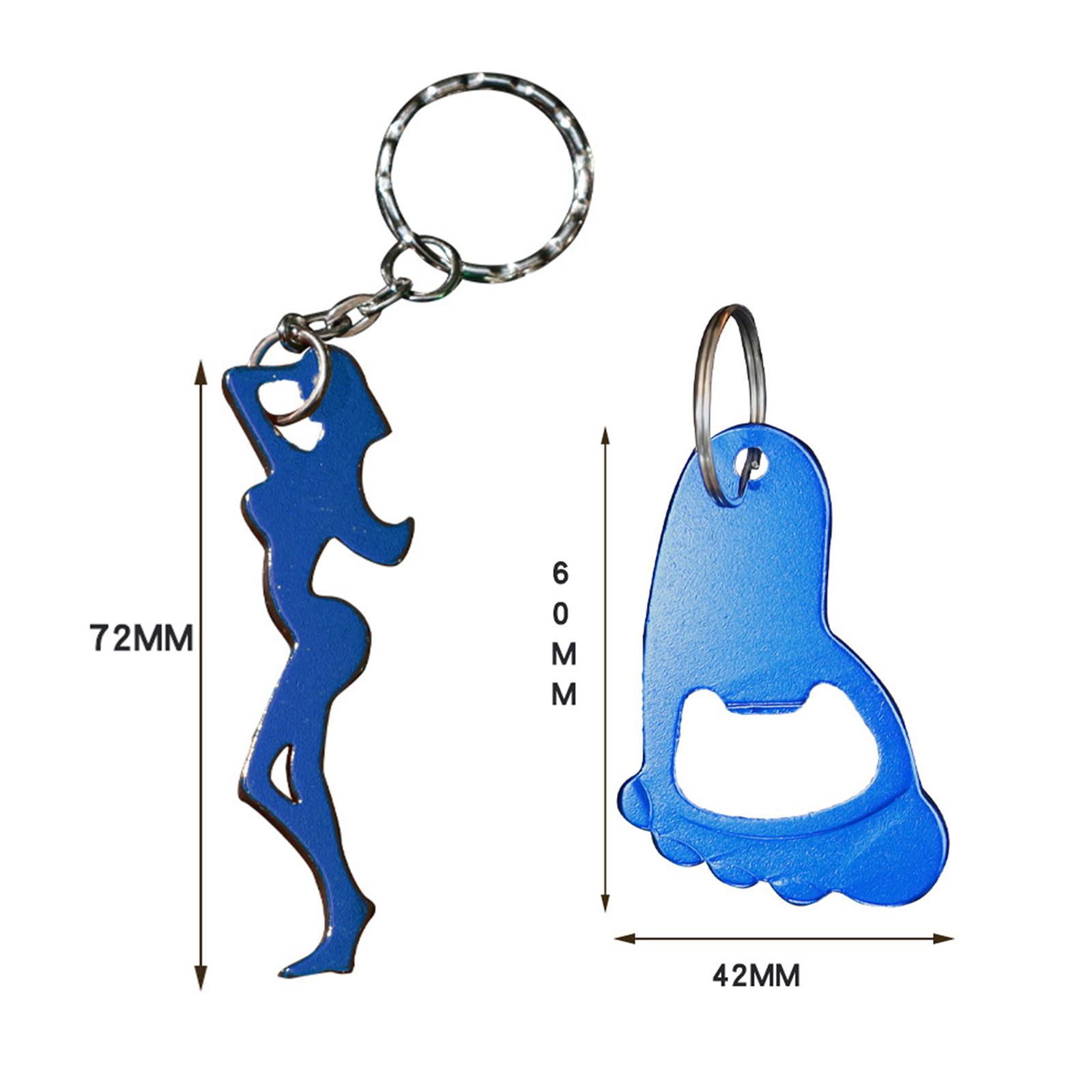 

Открывалка для бутылок из цинкового сплава, 6 упаковок с брелком, открывалка для пивных бутылок для кухни, бара или ресторана, легко носить с собой