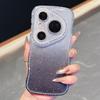 KEYSION Gradient Glitter Jewelled Phone Case for Huawei Pura 70 80 Pro 80 70 Ultra Wavy Border Lens Protector Shockproof Cover