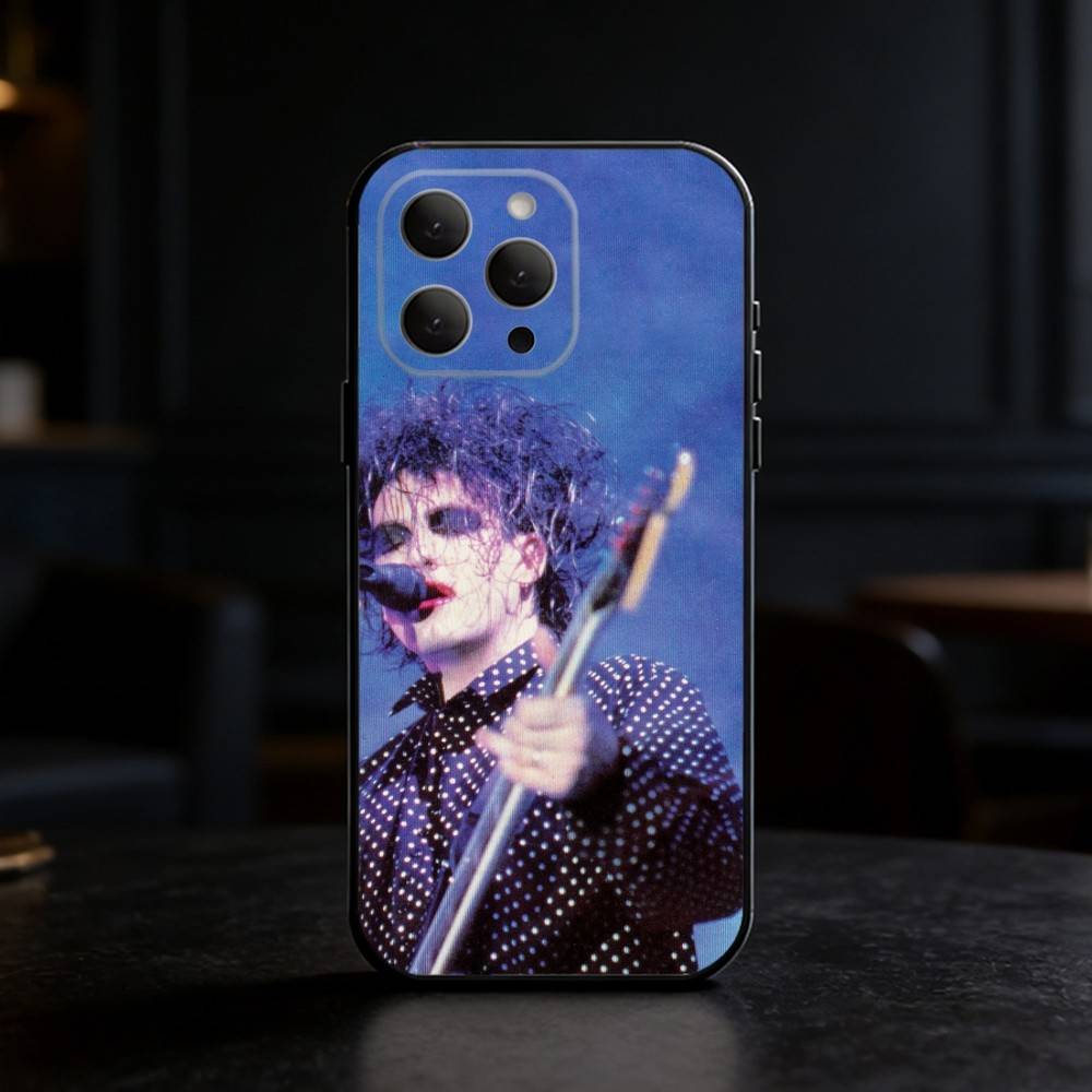 The cure Robert S-Smith Phone Case For iPhone 17,16,15,14,13,12,11 Plus,Pro Max,SE4Soft Silicone Black Cover iPhone16plus