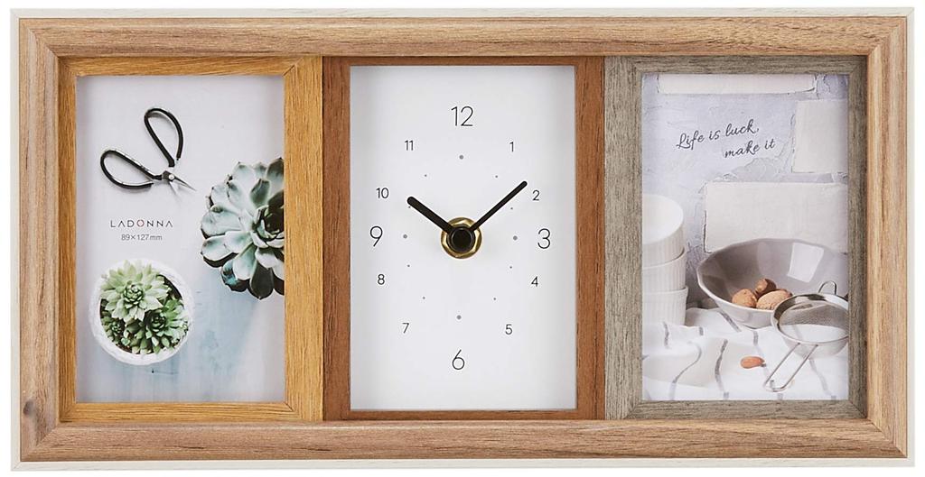 LADONNA Interior Frame DF96-30-IV 084463 Ivory with Clock, 3-sided