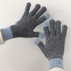 38comeoncommon Symbol fingerhole gloves (Melange Grey)