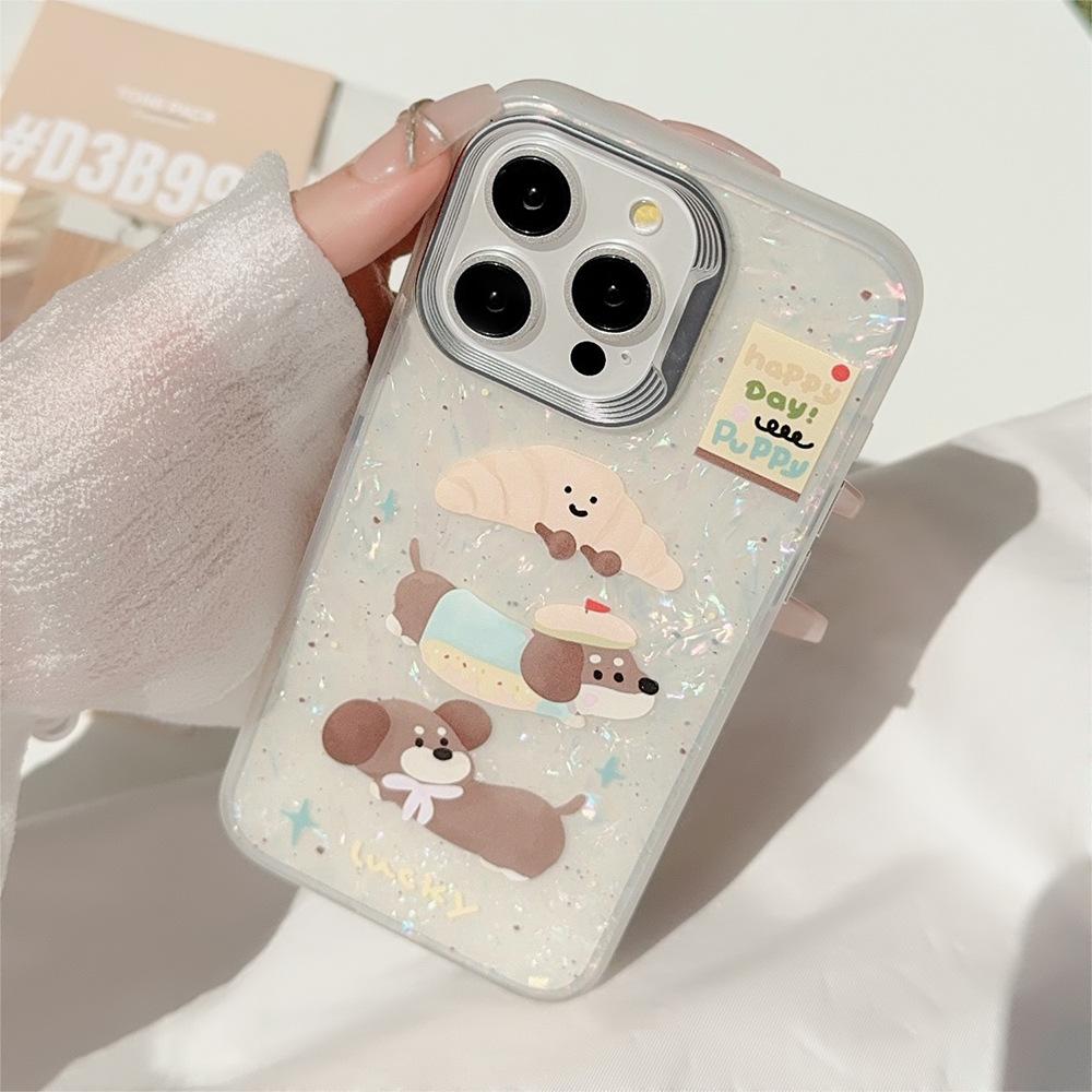 

Чехол для телефона с держателем для собаки из коровьего рога 11 6.1