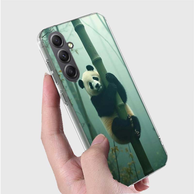 Panda Baby, Giant Panda Family Phone Case for Samsung A16 A26 A36 A56 A17 A37 A57 A07 A06 A02S A03 A04S A05S Galaxy Note 20 10 A