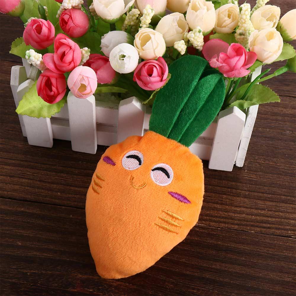 Funny New Puppy Dog Vegetable Carrots Plush Pet Supplies Dog Toys Chew Squeaker Squeaky