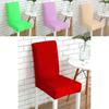 Weicher Stuhlbezug Einfarbig Elastische Überwürfe für Esszimmer