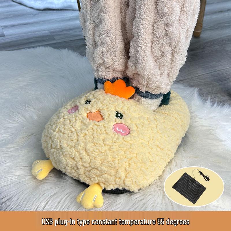 Vinteruppvärmd fotvärmardyna för flickor - Uppladdningsbar varmvattenflaska täcke
