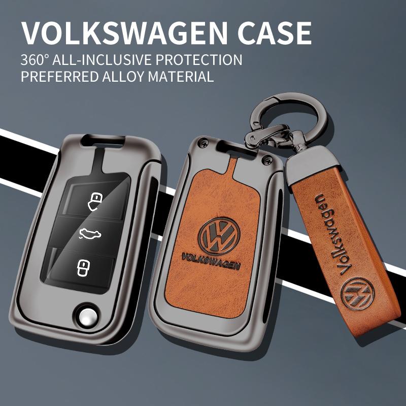 Dla Samochodu VOLKSWAGEN Etui na Kluczyk ze Stopu Cynku Pokrowiec Brelok do Kluczy Samochodowych Metalowa Obudowa Kluczy Dla VW Volkswagen VW Tiguan MK2 Golf 7 MK7 T-Cross T-