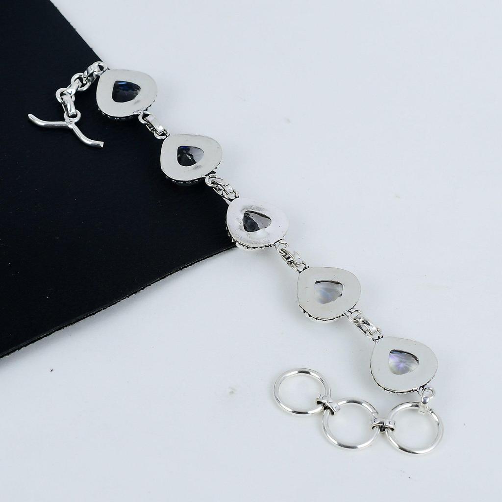 Beautiful Mycitc Topaz Gemstone Handmade 925 Sterling Silver Jewelry Bracelet, Mycitc Topaz Bracelet For Wife , Unisex Bracelet Engagement Gift