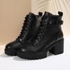 Fashion High Heels Platform Booties Women's Single Boots Fall/Winter 2025 New Block Heel Platform