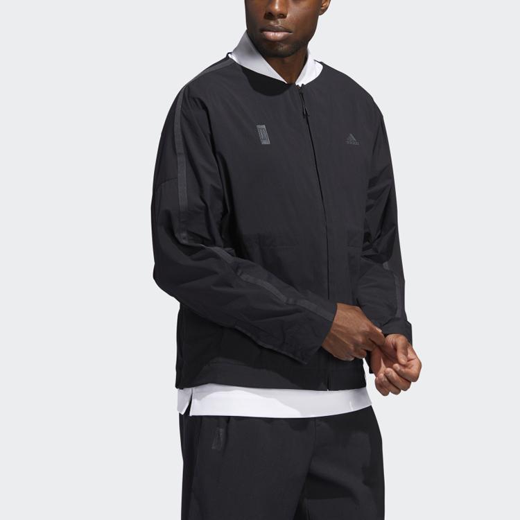 Adidas Slim Fit Sports Jacket Men Jackets Black GJ5100