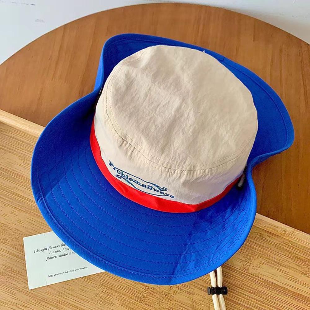 Color Matching Fisherman Cap Sun Protection Sun Hat Retro Hiking Caps Summer