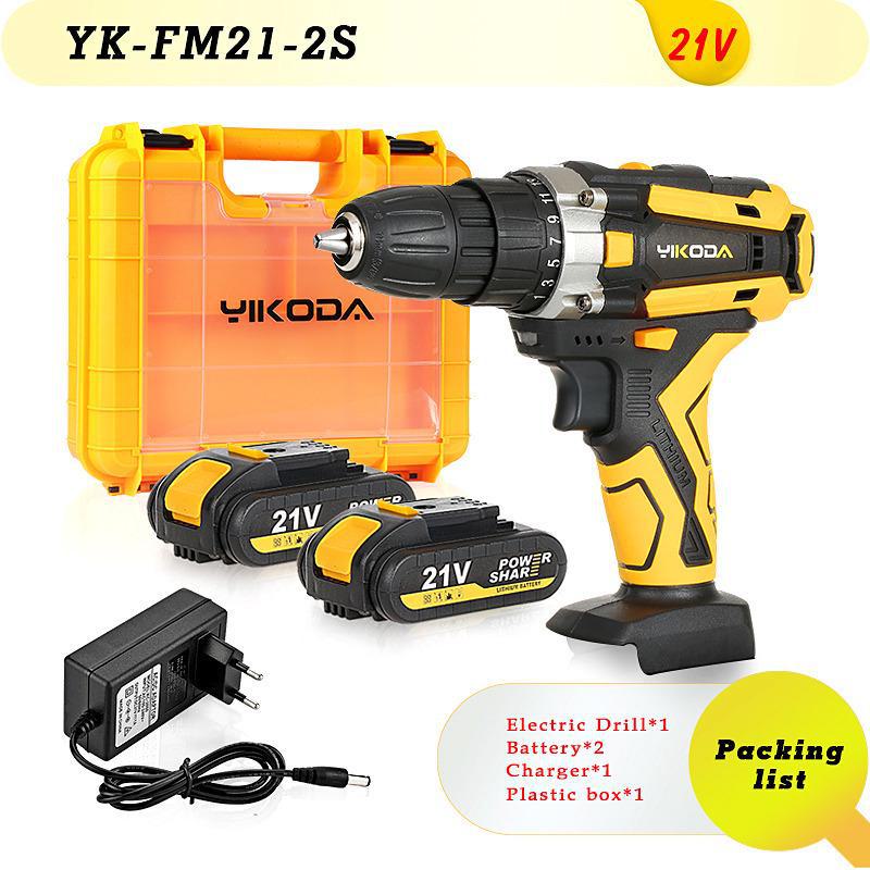 Rechargeable Cordless Dual-Speed Lithium Electric Drill with Power Display