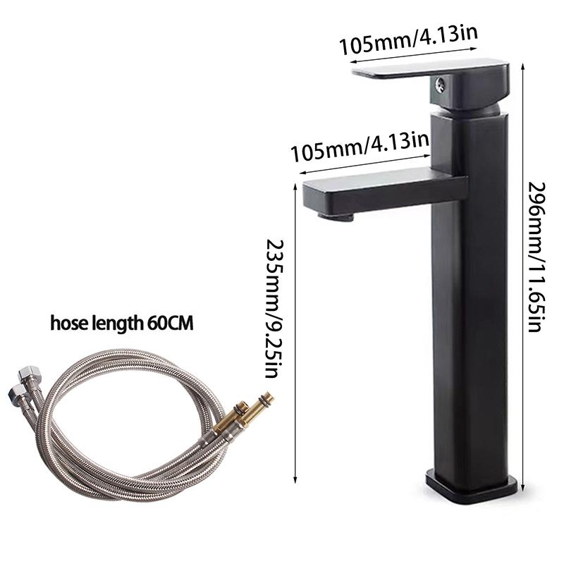 Lavoar Chiuvetă Baie Baterie Scurt/Înalt Înnegrit Cald Rece Bater Robinet Apa Baterie Lavoar Baterie Gospodărie Baie